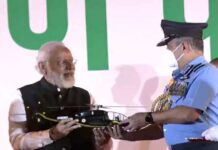 PM Modi hands over ‘Made in India’ combat chopper to IAF, advanced warfare suite to Navy in Jhansi